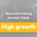 Best performing pension funds: High Growth category (81–95%)
