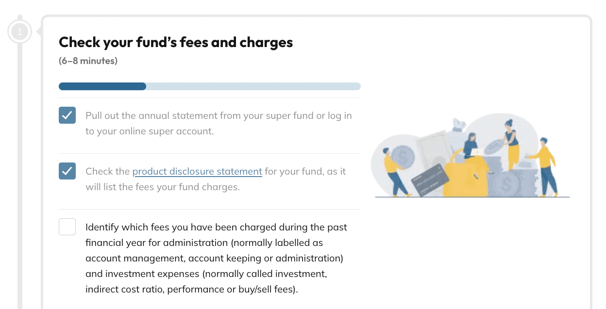 Screenshot of step-by-step guides